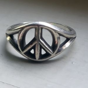 Sterling Silver Peace Ring